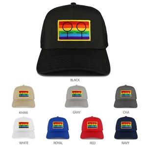Female Symbols Rainbow Flag Patch Structured High Profile Trucker Cap (30-287-FPA-266)