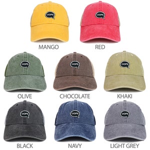 Oops Patch Washed Pigment Dyed Soft Trucker Baseball Cap