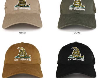 Cappello Casual Cappello Berretto Gadsden "Don't Tread On Me" - Ricamato, Nero, Regolabile, Per Sostenitori 2° Emendamento USA Cappello Don't Tread On Me - Foto 10