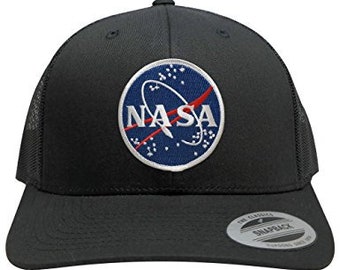 Oversize XXL NASA Meatball Logo Patch Retro Trucker Mesh Cap