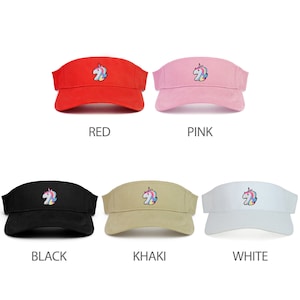 Unicorn Patch Cotton Adjustable Visor Cap