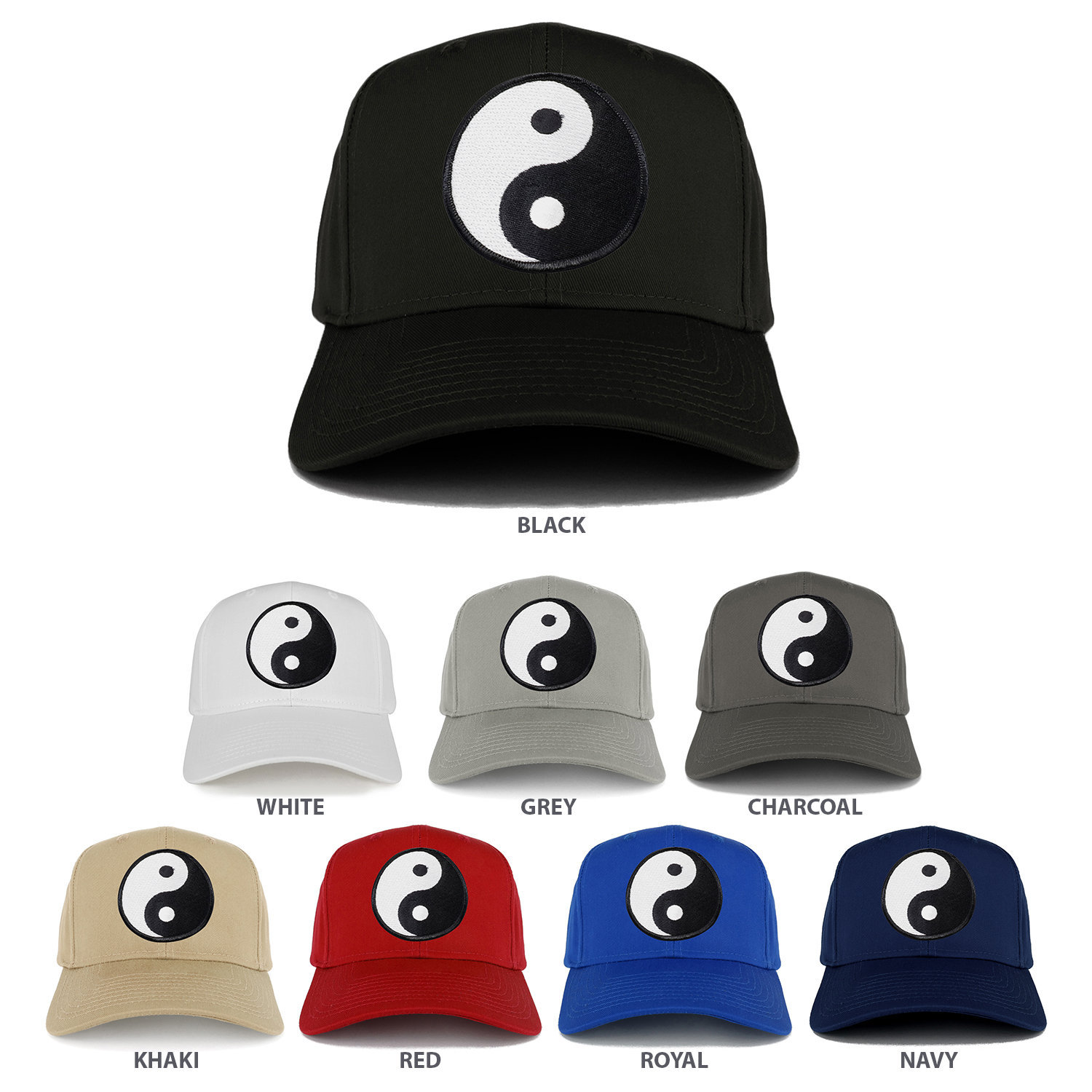 White Yin Yang Patch Structured Baseball Cap 27079WYY Etsy