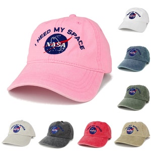 Nasa I NEED MY SPACE Meatball Insignia Embroidered Cotton Cap 8 Colors image 1