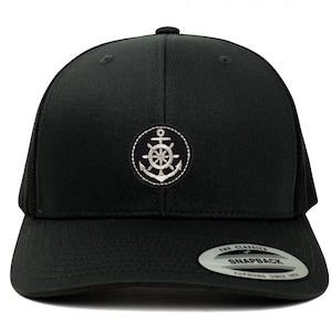 Silver Anchor Patch Retro Fit Trucker Mesh Cap