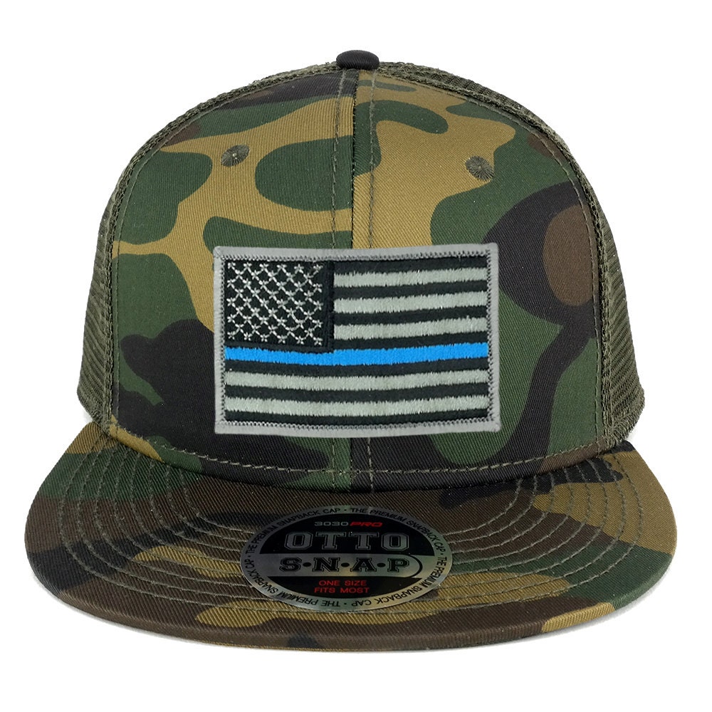 USA American Flag Embroidered Patch Snapback Camo Mesh Cap - Etsy