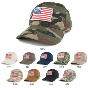 USA Flag ORIGINAL 2 Tactical Embroidered Patch Adjustable Structured Operator Cap (T91-USA-ORG2-T75)