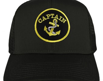 帽子 Anchor inc. INTERNET Cap Captain Anchor Circular Patch Oversized XXL Structured High