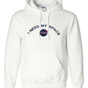 Men's I Need My Space NASA Embroidered Heavy Blend Hoodie Sweatshirt ...