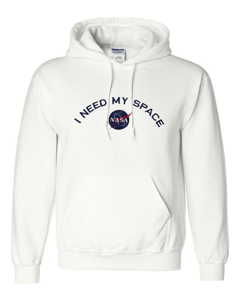 Men's I Need My Space NASA Embroidered Heavy Blend Hoodie Sweatshirt ...