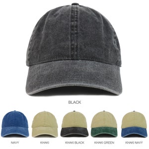 XXL Oversize Big Washed Cotton Pigment Dyed Unstructured Baseball Cap Fits Large Head image 1