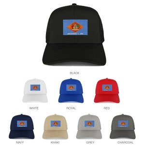 New Delaware Home State Flag Embroidered Patch Mesh Trucker Cap