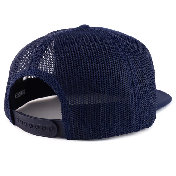 Gold Diamond Embroidered 5 Panel Flat Bill Foam Trucker Baseball