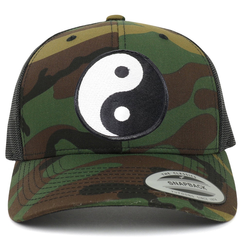 yingyang様 White Yin Yang Patch Mesh Trucker Cap (6606-WYY) - Etsy Canada