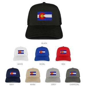 New Colorado Home State Flag Embroidered Patch Mesh Trucker Cap