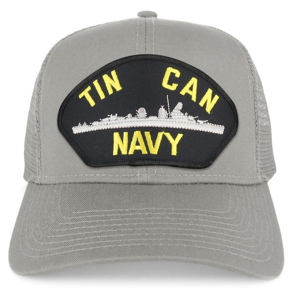 Tin Can Navy Submarine Large Patch Snapback Mesh Trucker Cap Etsy
