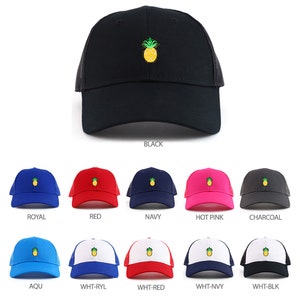 Pineapple Patch Youth Size Cotton Twill 6 Panel Trucker Baseball Cap