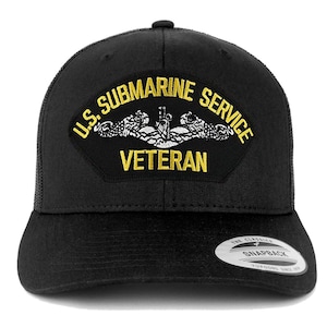 Oversize XXL US Submarine Veteran Large Patch Retro Trucker Mesh Cap