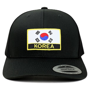 Flexfit South Korea Flag Patch Retro Fit Trucker Mesh Cap (6606-FPR-129)
