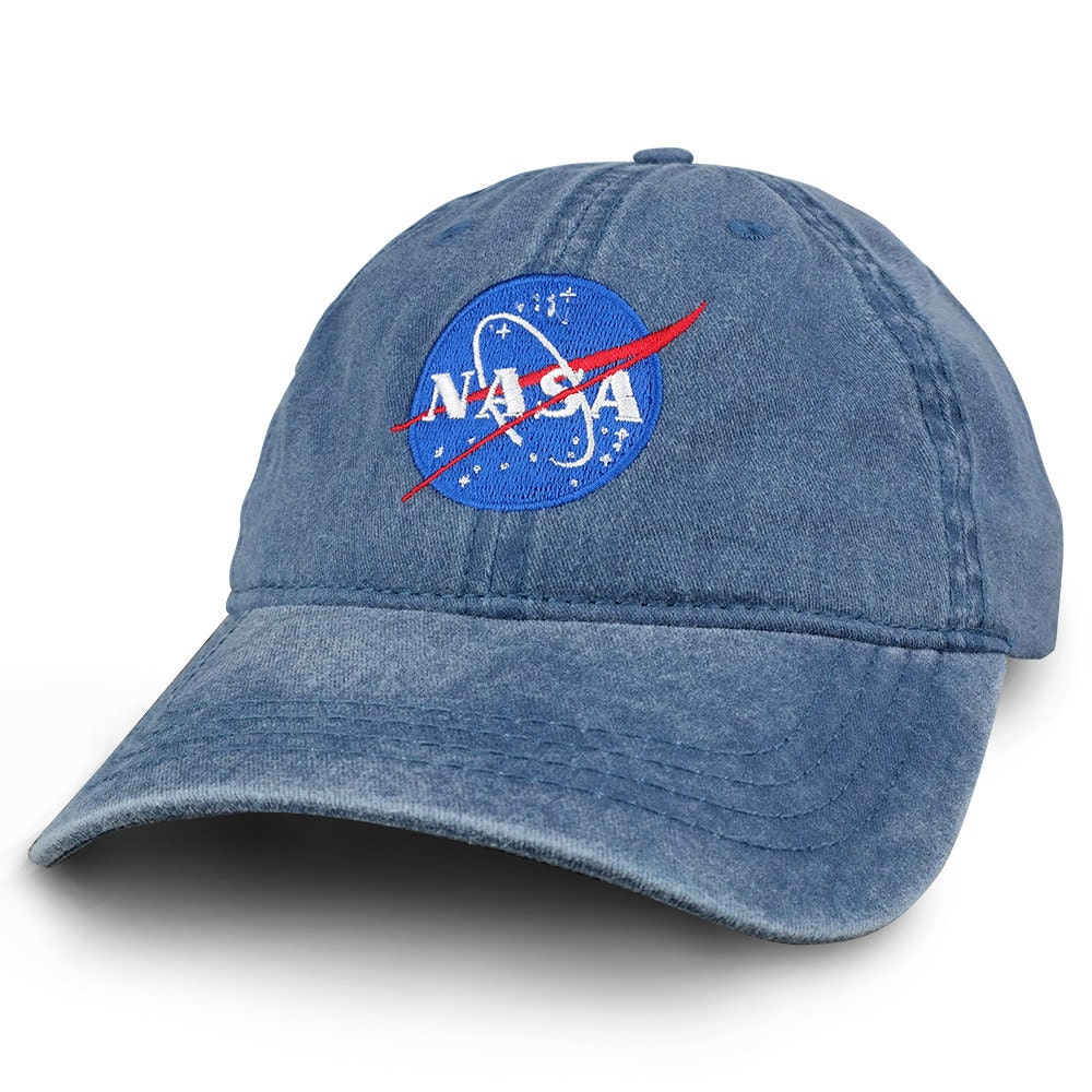 NASA Insignia Meatball Embroidered Washed Cotton Cap 9 - Etsy