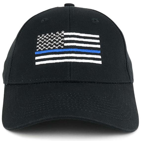 Black MESH Grey USA Thin Blue Line Cap Low Profile Hat Support Law Enforcement