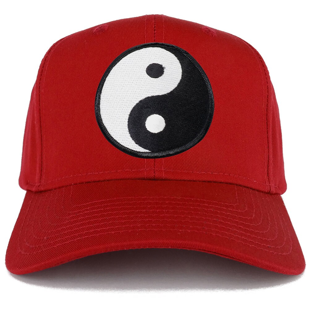 White Yin Yang Patch Structured Baseball Cap 27079WYY Etsy