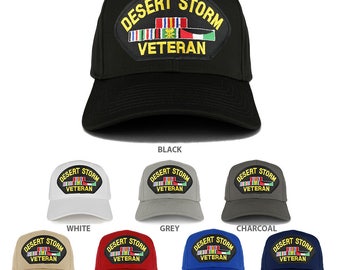 Armycrew Desert Storm Veteran Embroidered Patch Snapback Baseball Cap (27-079-PML180)