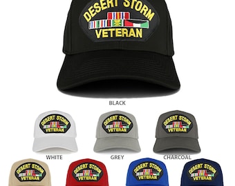 Armycrew Desert Storm Veteran Embroidered Patch Snapback Baseball Cap (27-079-PML180)