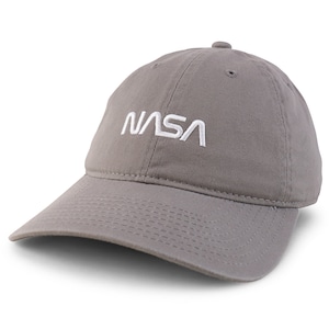 NASA Worm Embroidered Low Profile 100% Cotton Dad Hat