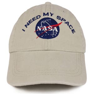 Youth NASA I Need My Space Embroidered Soft Washed Cotton Twill Cap ...