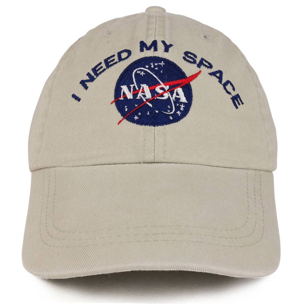 Youth NASA I Need My Space Embroidered Soft Washed Cotton Twill Cap ...