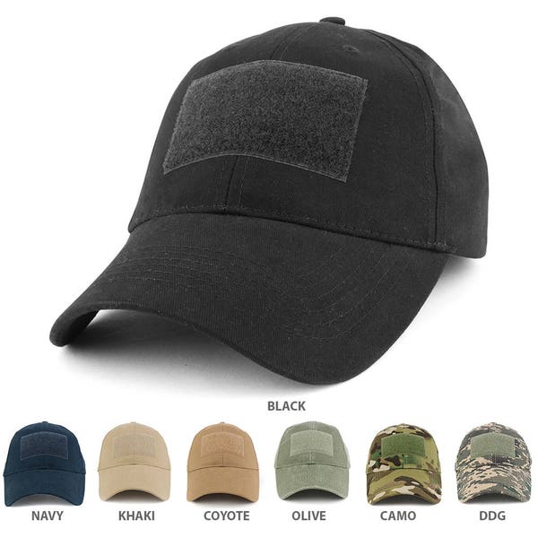 Military Tactical Hook Front Patch Blank Cotton Adjustable Baseball Cap (EC-BLANK)