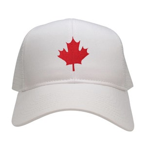 Canada Maple Leaf Embroidered Adjustable Mesh Trucker Baseball Cap 2 Colors image 4