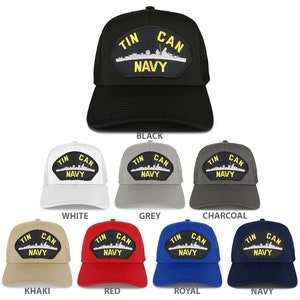 Tin Can Navy Submarine Large Patch Snapback Mesh Trucker Cap (30-287-PML131)