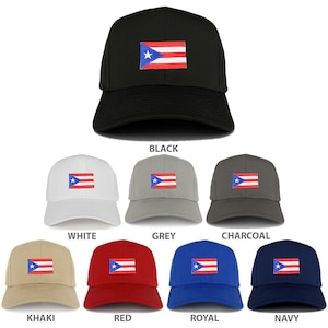 Small Puerto Rico Flag Patch Structured Baseball Cap (27-079-PRFLAG)