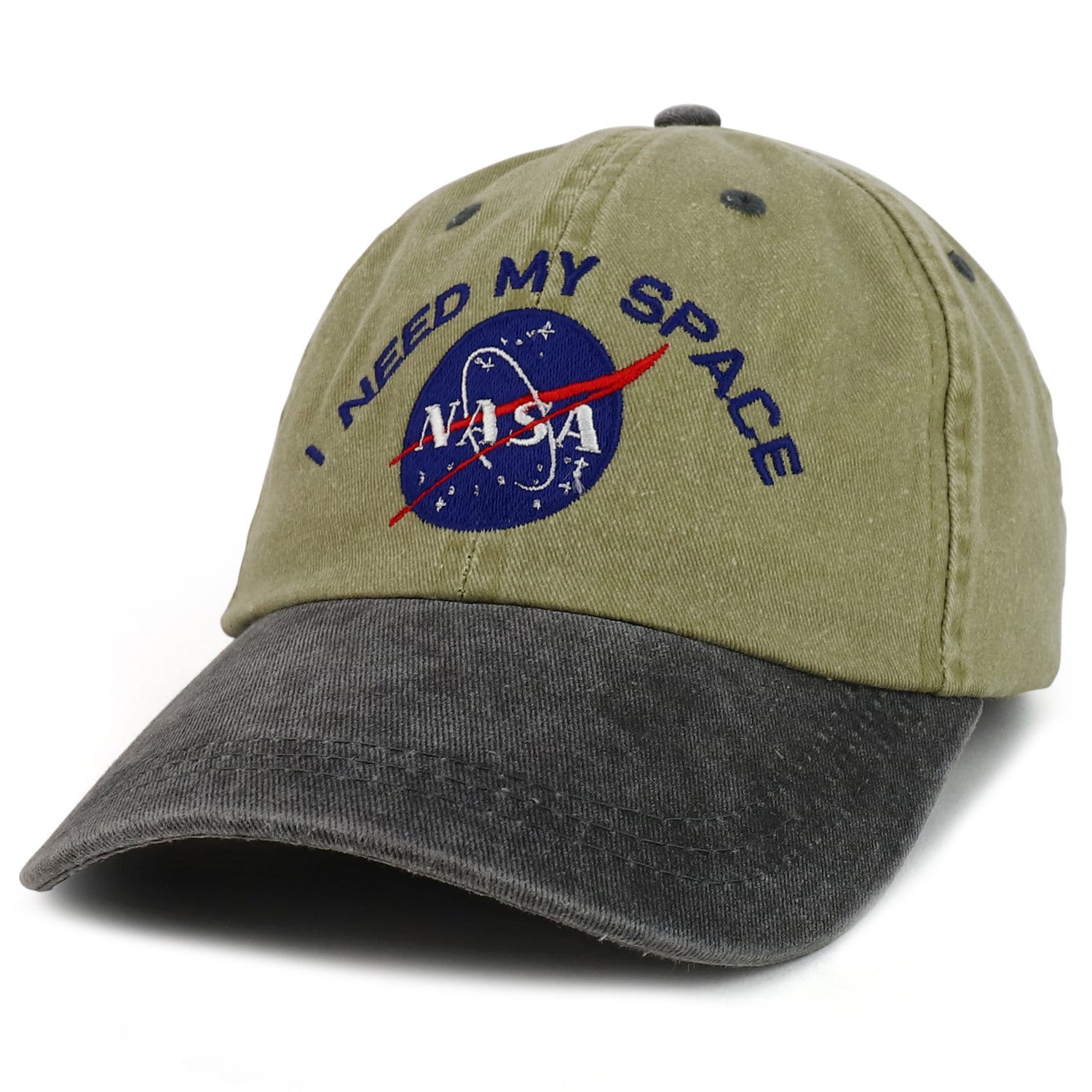 NASA I Need My Space Embroidered Two Tone Pigment Dyed Cotton Cap - Etsy