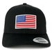 Armycrew Oversize XXL American Flag Trucker Cap - Embroidered, Washed Cotton, Mesh Back, Adjustable Snap - View #8