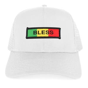 Bless Green Yellow Red Embroidered Iron on Patch Adjustable Trucker Mesh Cap 30-287-AFRICA-31 image 9