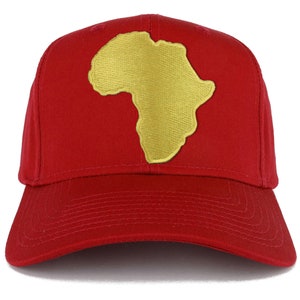Golden Africa Continent Map Patch Snapback Baseball Cap 27-079-AFRICA-16 image 7