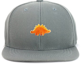 Oversize XXL Stegosaurus Patch Structured Flatbill Snapback Cap for Big Heads(KP0035-AC-7011XXL)