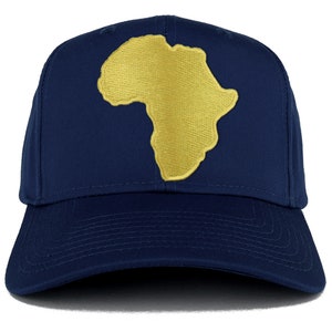 Golden Africa Continent Map Patch Snapback Baseball Cap 27-079-AFRICA-16 image 6