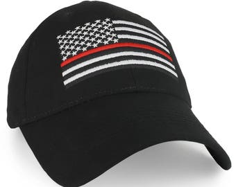 Brandweer US Thin Red Line Flag Geborduurd katoen baseball cap (EC-6734)