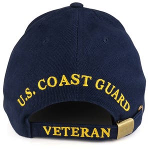 US Coast Guard Veteran Embroidered Structured Cotton Twill Baseball Cap EE-CP00278 image 3