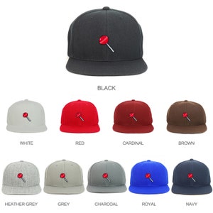 Youth Kid Size Lollipop Patch Flat Bill Snapback Baseball Cap