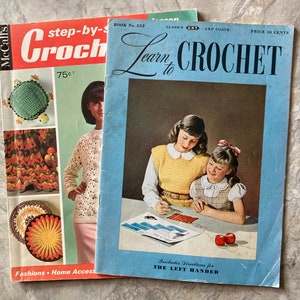 2 Vintage Crochet Instruction Books