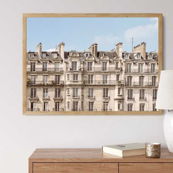 Print of a Row Of Parisian Apartments, Paris Photography, Paris Prints, Travel Photography, Wall Art, Architecture Photography, Window Art