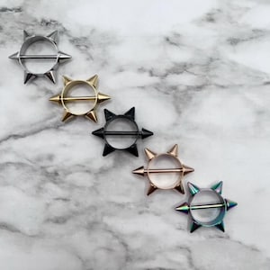 Pair Multi Spikes 316L Surgical Steel 14G Nipple Rings Nipple Shields Nipple Barbells Nipple Piercing Nipple Jewelry Body Jewelry