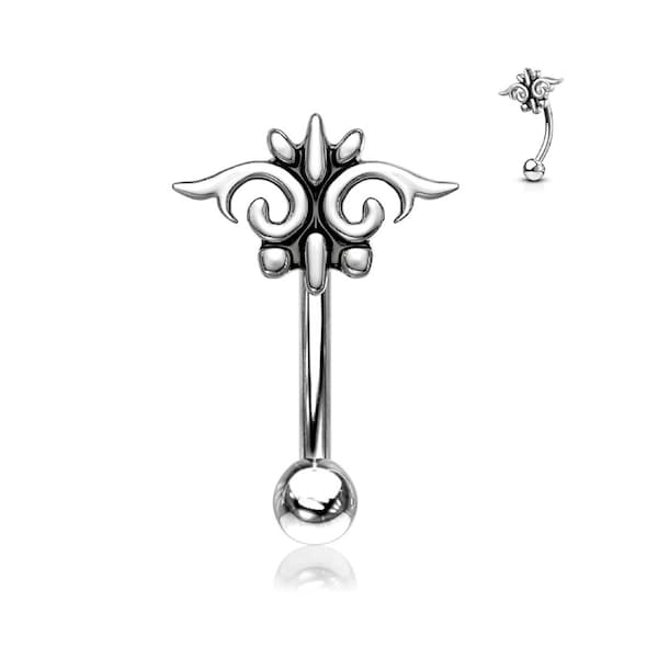 Abstract Face 316L Surgical Steel 16G Eyebrow Rings Body Jewelry