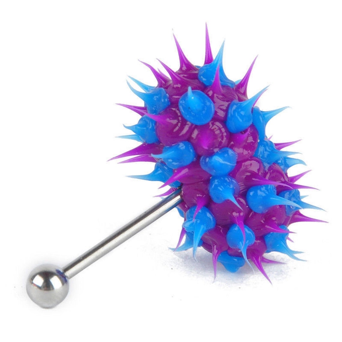 Purple & Blue Vibrating Tongue Barbell Ring Body Jewelry with Etsy