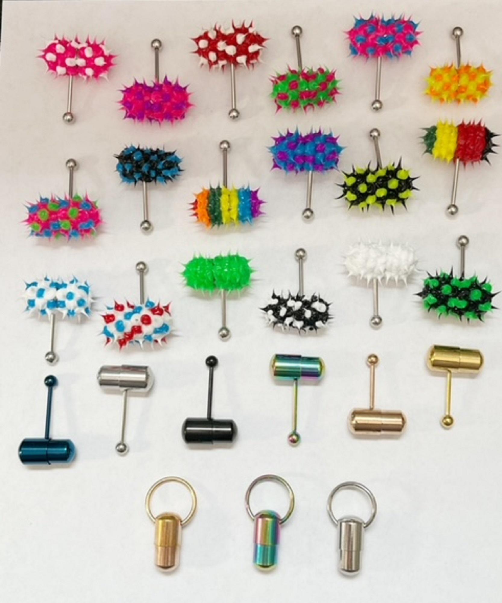 Vibrating Tongue Barbell Rings With 2 Batteries 316L Surgical Steel 14G Body Jewelry Etsy