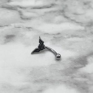 Bat Surgical Steel Eyebrow Ring: 16G Body Jewelry